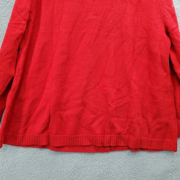 Roaman's Embellished Fair Isle Sweater Red Women's Plus Size 14/16 Knit - Picture 11 of 12